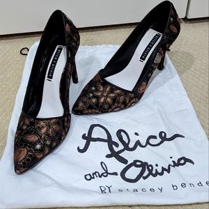 A+O size 40.5 heels w/ bag